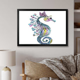 Colorful Seahorse Watercolor