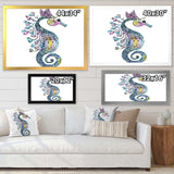 Colorful Seahorse Watercolor
