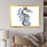 Colorful Seahorse Watercolor