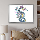 Colorful Seahorse Watercolor