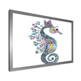 Colorful Seahorse Watercolor