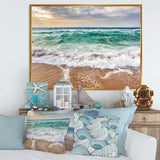 Crystal Clear Blue Foaming Waves