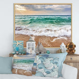 Crystal Clear Blue Foaming Waves