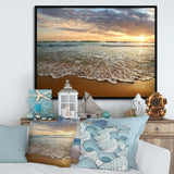 Bright Cloudy Sunset in Calm Ocean