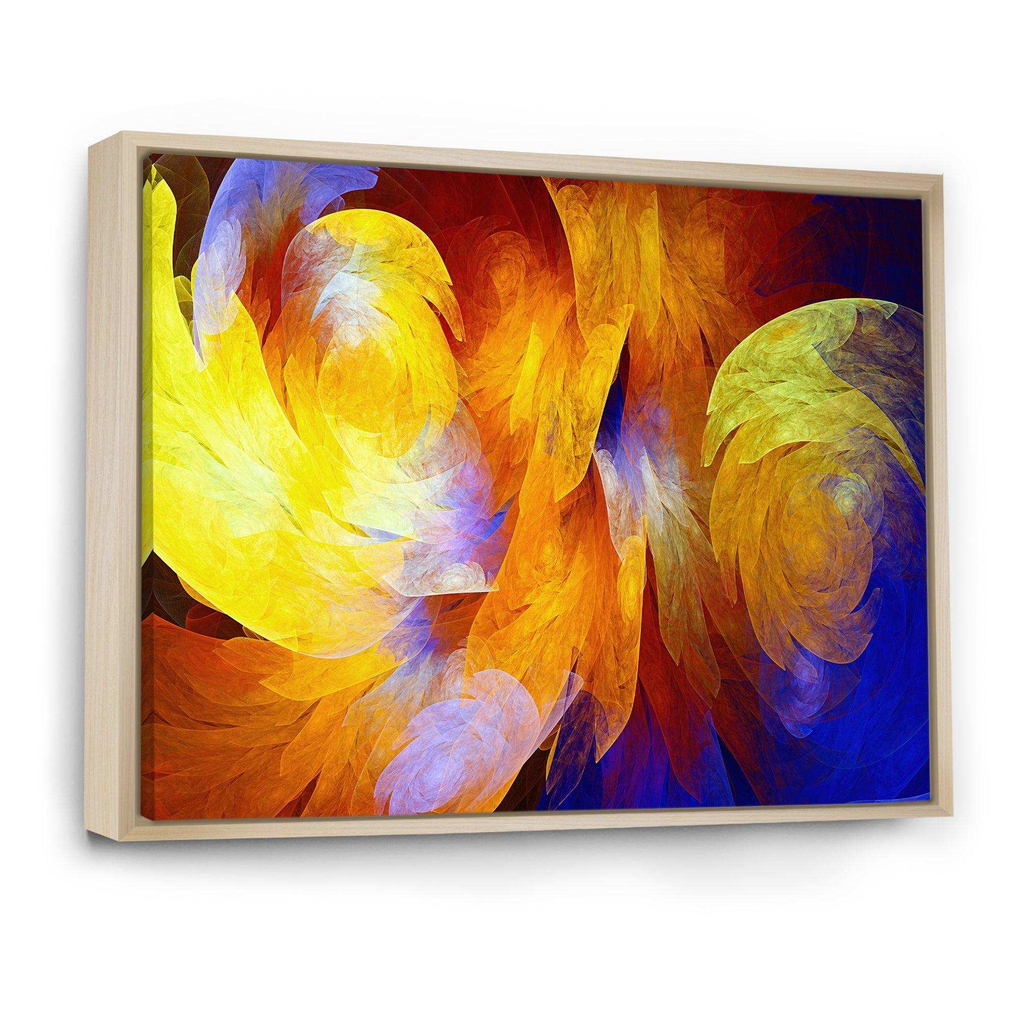 Abstract Pattern Canvas Yellow Fractal Abstract Pattern – Designart | Wall Art, Mirrors, Chairs ...