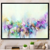 Hand Painted Yellow And Purple Spring Flowers