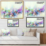Hand Painted Yellow And Purple Spring Flowers
