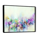 Hand Painted Yellow And Purple Spring Flowers