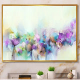 Hand Painted Yellow And Purple Spring Flowers