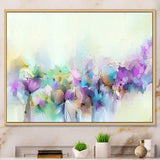 Hand Painted Yellow And Purple Spring Flowers