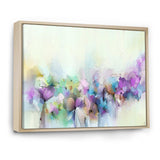 Hand Painted Yellow And Purple Spring Flowers