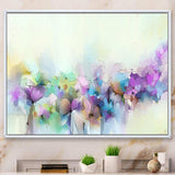 Hand Painted Yellow And Purple Spring Flowers