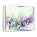Hand Painted Yellow And Purple Spring Flowers