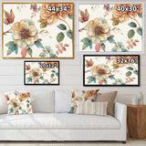 Orange and Cream Cottage Flowers Twig