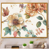 Orange and Cream Cottage Flowers Twig