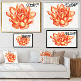Vintage Detail of A Orange Lotus