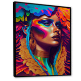 Dynamic Feather Woman Portrait III