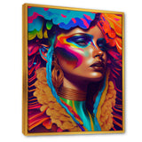 Dynamic Feather Woman Portrait III