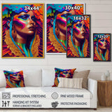 Dynamic Feather Woman Portrait III