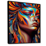 Dynamic Feather Woman Portrait IV