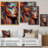 Dynamic Feather Woman Portrait IV
