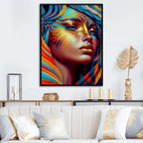 Dynamic Feather Woman Portrait V