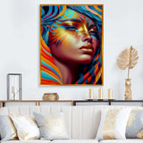 Dynamic Feather Woman Portrait V