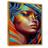 Dynamic Feather Woman Portrait V
