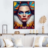 Colorful Sensual Woman In Fur Coat I