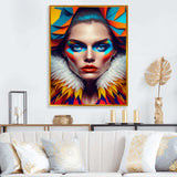 Colorful Sensual Woman In Fur Coat I