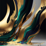 Green And Gold Agate II - Modern Wall Art Prints