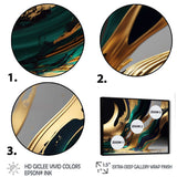 Green And Gold Agate II - Modern Wall Art Prints