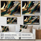 Green And Gold Agate II - Modern Wall Art Prints