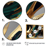 Green And Gold Agate II - Modern Wall Art Prints