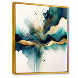 Teal And Gold Abstract Expression III - Modern Wall Art Prints