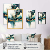 Teal And Gold Abstract Expression III - Modern Wall Art Prints