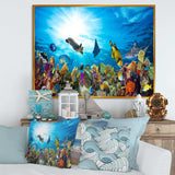 Colorful Coral Reef with Fishes