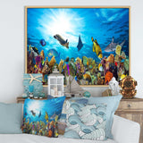 Colorful Coral Reef with Fishes