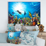 Colorful Coral Reef with Fishes