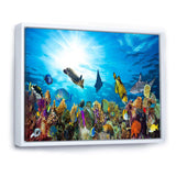 Colorful Coral Reef with Fishes