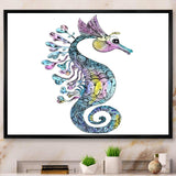 Colorful Seahorse Watercolor