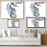 Colorful Seahorse Watercolor