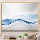3D Wave of Water Splash Framed Canvas Matte White - 1.5" Thick