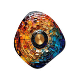 Colorful Vinyl Record Vinyl Mosaic II - Asymmetric Metal Wall Art