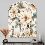 Vintage Florals - Asymmetric Metal Wall Art