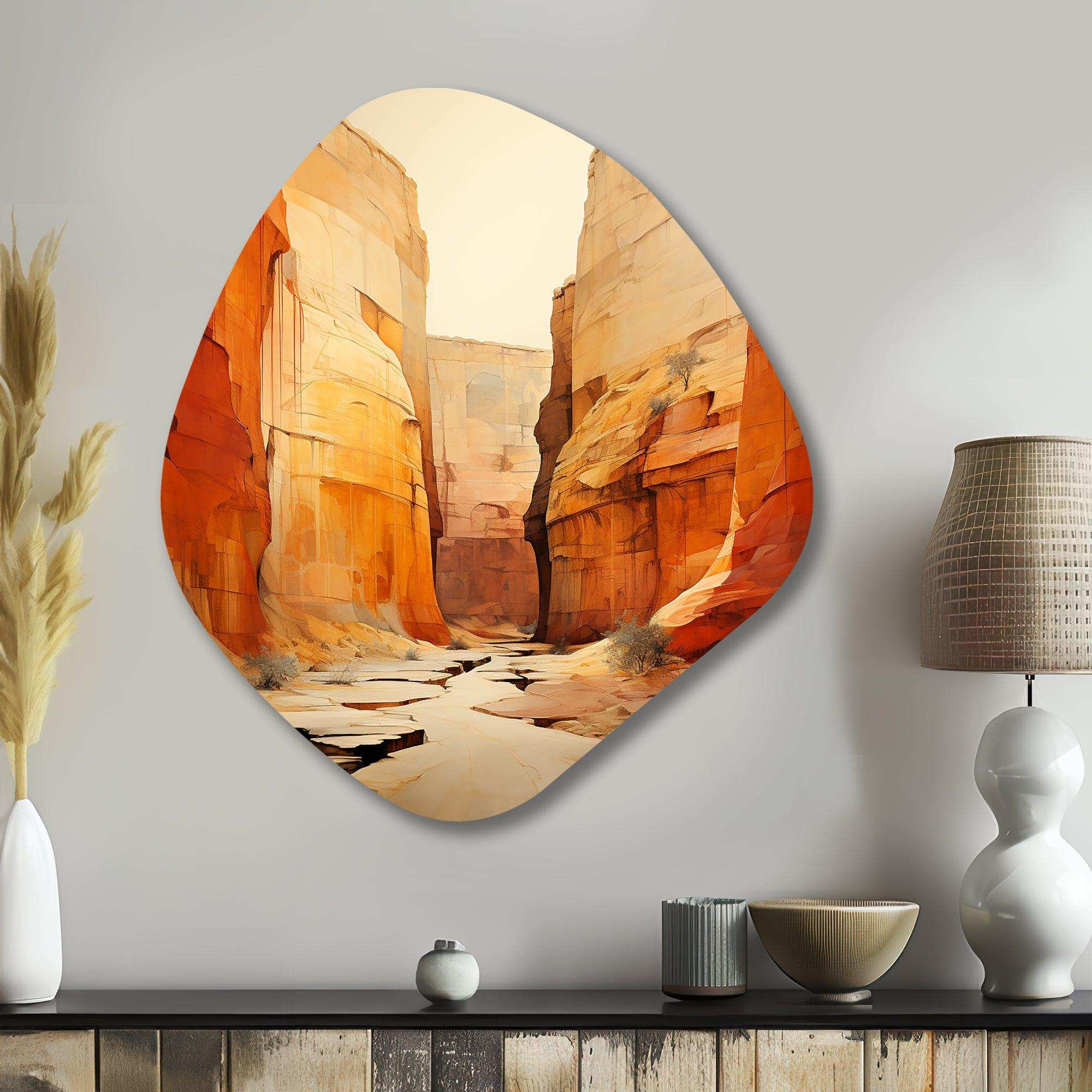 Bold Landscape Canyon Desert V - Asymmetric Metal Wall Art – Designart ...