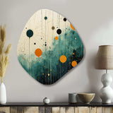 Colorful Mid Century Minimalist Oasis III - Asymmetric Metal Wall Art