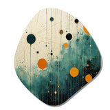 Colorful Mid Century Minimalist Oasis III - Asymmetric Metal Wall Art