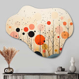 Colorful Mid Century Minimalist Oasis VII - Asymmetric Metal Wall Art