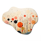Colorful Mid Century Minimalist Oasis VII - Asymmetric Metal Wall Art